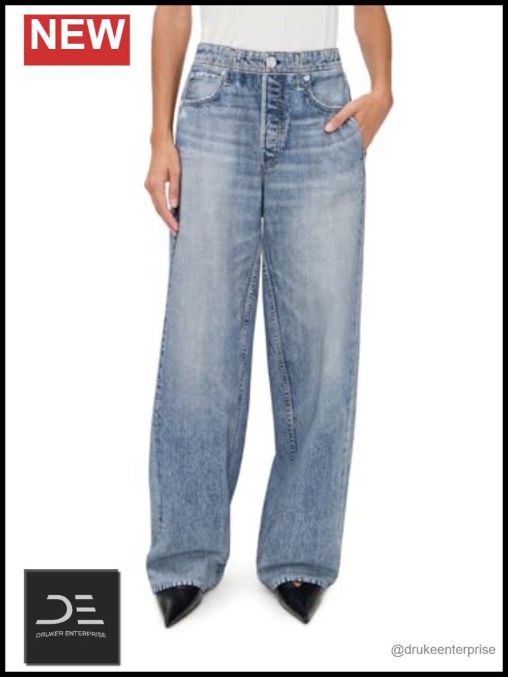 Wide Leg Terry Pants Sweatpants Style Mid Rise Loose Fit Cotton
